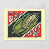 Gilt Edge Sugar Corn  Crate Label Briefkaart (Voorkant)