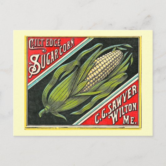 Gilt Edge Sugar Corn  Crate Label Briefkaart (Voorkant)