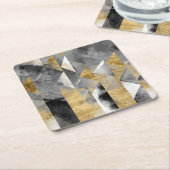 Gilt Reflections I Kartonnen Onderzetters (Schuin)