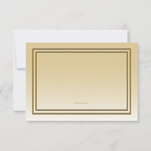 Gilt Sympathie Hartelijk dank Bedankkaart (Achterkant)