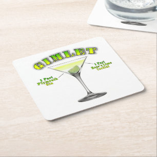 Gimlet Martini Cocktail Recept Kunst Kartonnen Onderzetters