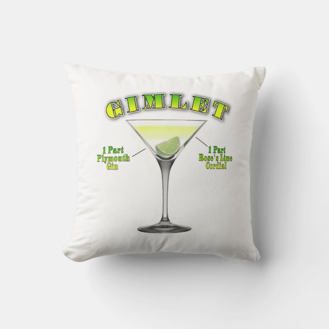 Gimlet Martini Cocktail Recept Kunst  Kussen (Voorkant)