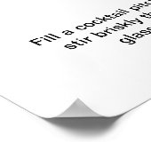 Gimlet Martini Cocktail Recipe 16"x20" Art Poster (Hoek)