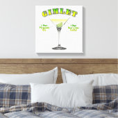 Gimlet Martini Cocktailrecept 12"x12" Canvas Afdruk (Insitu (Slaapkamer))