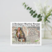 Gimlet Martini Recipe Briefkaart (Staand voorkant)