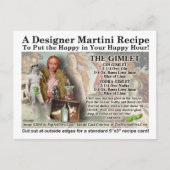 Gimlet Martini Recipe Briefkaart (Voorkant)