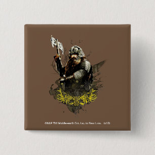 GIMLI™ met AX Vector Collage Vierkante Button 5,1 Cm