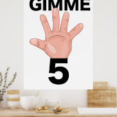 Gimme 5 poster (Keuken)