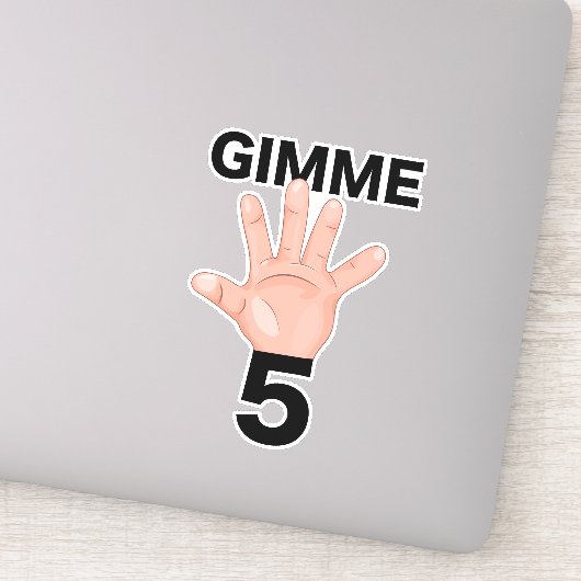 Gimme 5 sticker (Detail)