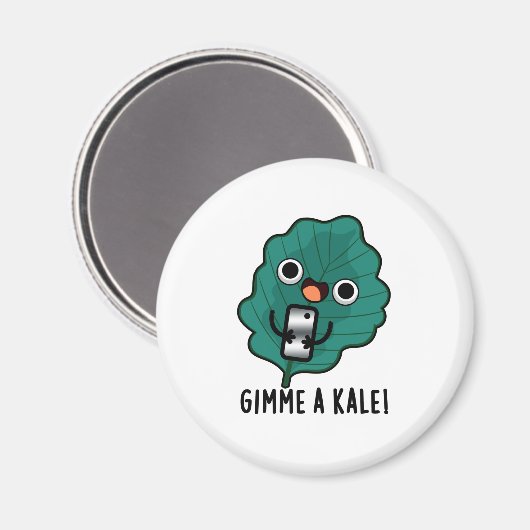 Gimme A Kale Funny Veggie Pun Magneet (Voorkant / Achterkant)