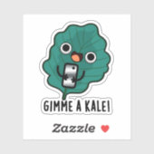 Gimme A Kale Funny Veggie Pun Sticker (Vel)