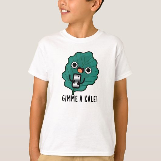 Gimme A Kale Funny Veggie Pun T-shirt (Voorkant)