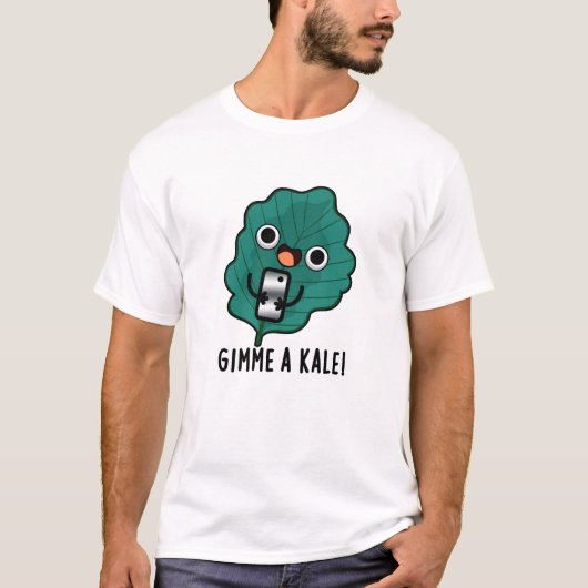 Gimme A Kale Funny Veggie Pun T-shirt (Voorkant)