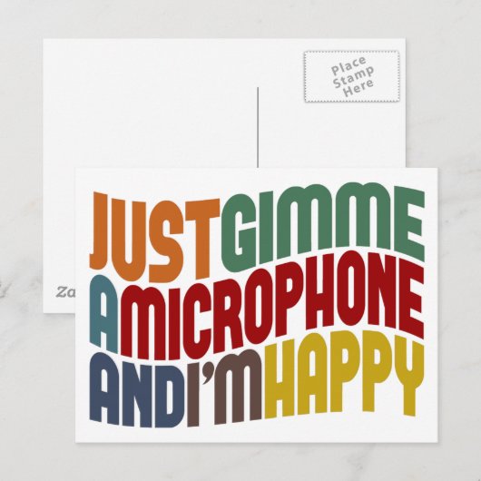 Gimme A-microfoon Briefkaart (Voorkant / Achterkant)