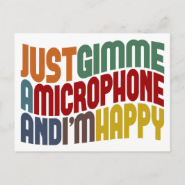 Gimme A-microfoon Briefkaart