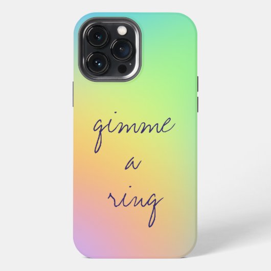 "Gimme A Ring"-pasteelgradiënt iPhone Hoesje (Achterkant)