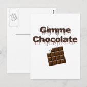 Gimme Chocolate Briefkaart (Voorkant / Achterkant)