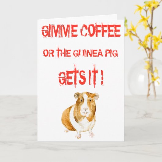 Gimme Coffee! Kaart (Gele Bloem)