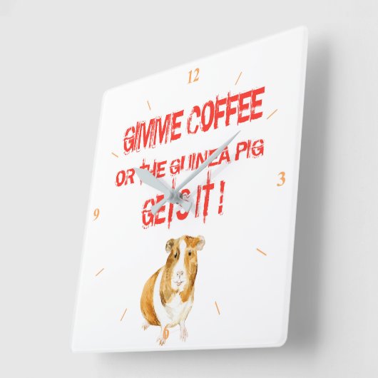 Gimme Coffee! Vierkante Klok (Hoek)