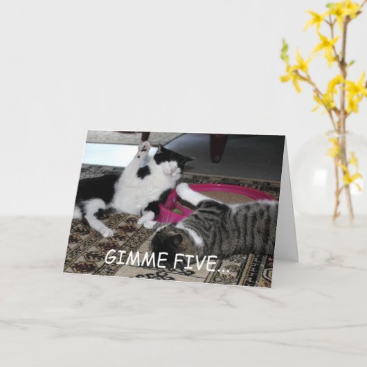 Gimme Five Kaart (Gele Bloem)