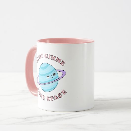 Gimme gewoon wat ruimtetekuis en grappige smog mok (Voorkant links)