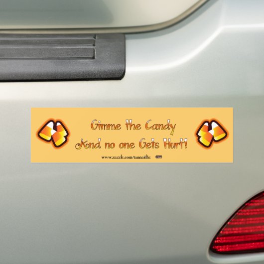 Gimme het Snoep Bumpersticker (Op auto)