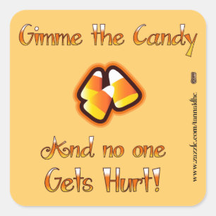 Gimme het Snoep Vierkante Sticker