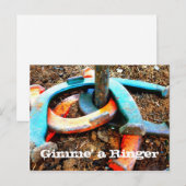 Gimme Hoefijzer het Werpen van de Bel Giften Briefkaart (Voorkant / Achterkant)