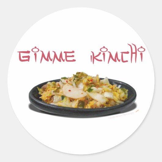 Gimme Kimchi houdt van ronde Stickers (Voorkant)