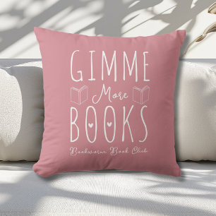Gimme Meer Boeken Dusty Pink Book Lovers Custom Kussen