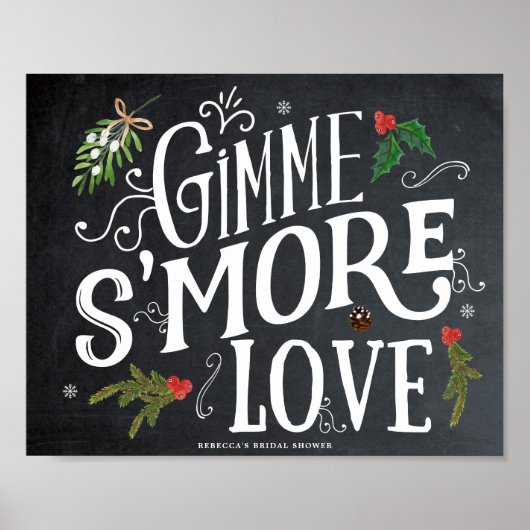 gimme meer liefde voor kerstmis - bord poster (Voorkant)
