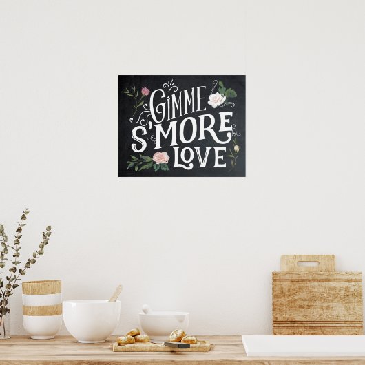 Gimme meer uit liefde trouwpartij teken BBQ Poster (Keuken)