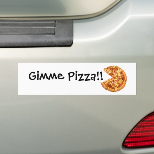 Gimme Pizza Bumpersticker (Op auto)
