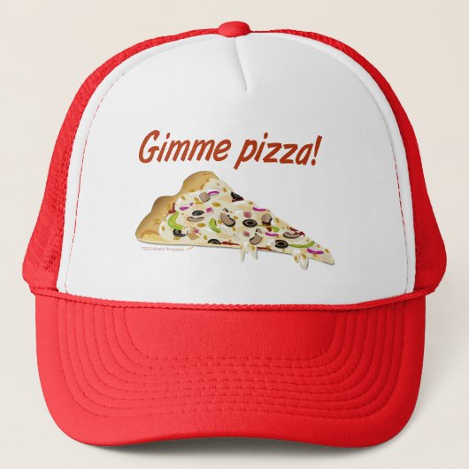 Gimme Pizza Pizza Lovers Truckers Pet (Voorkant)