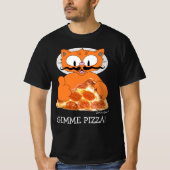 GIMME PIZZA! Señor Gato met Pepperoni Pizza Slice T-shirt (Voorkant)