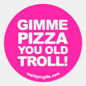 Gimme Pizza - Stickers (Voorkant)