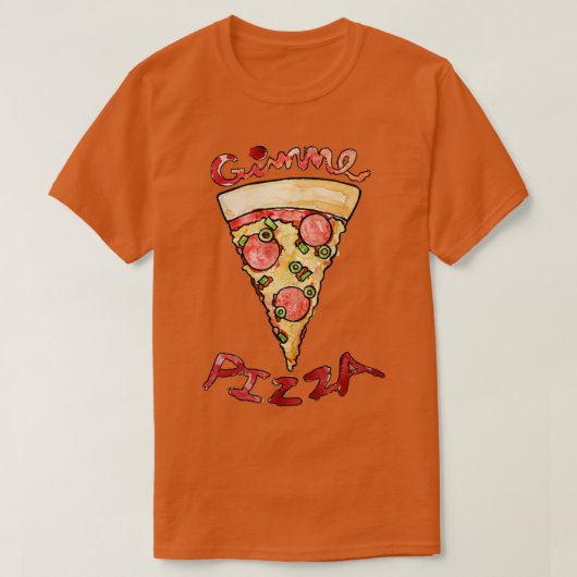 Gimme Pizza T-shirt (Design voorkant)
