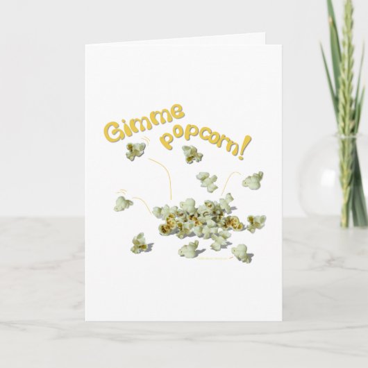 Gimme Popcorn liefhebbers Feestdagen Kaart (Voorkant)