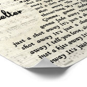 Gimme Shelter  Script Song Lyric Print (Hoek)