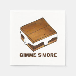 Gimme Smore Camp Picnic Campfire S'mores Foodie Servetten