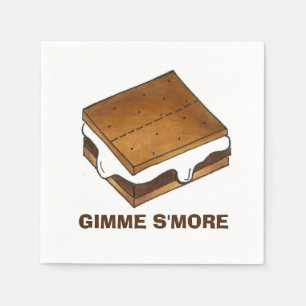 Gimme Smore Camp Picnic Campfire S'mores Foodie Servetten