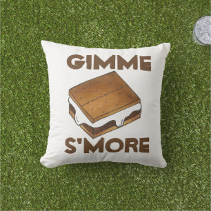 Gimme S'more Campfire Marshmallow Smores Foodie Buitenkussen