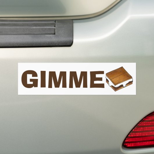 Gimme Smore Campfire S'mores Smores Bumpersticker (Op auto)