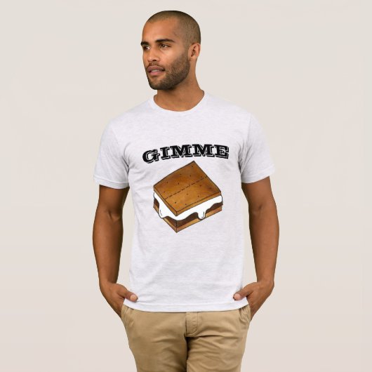 Gimme Smore Chocolate Marshmallow Camp S'mores T-shirt (Voorkant volledig)