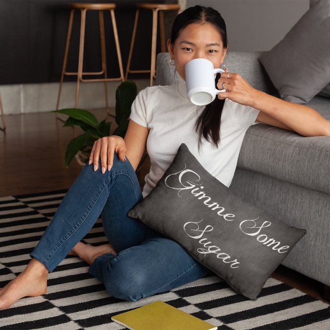 Gimme some Sugar・Black Chalkboard Kussen (Creator heeft geüpload)