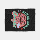 Gimme Some Sugar Leopard Lips Valentine Meme Fleece Deken (Voorkant (Horizontaal))