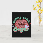 Gimme Some Sugar Leopard Lips Valentine Meme  Kaart (Gele Bloem)