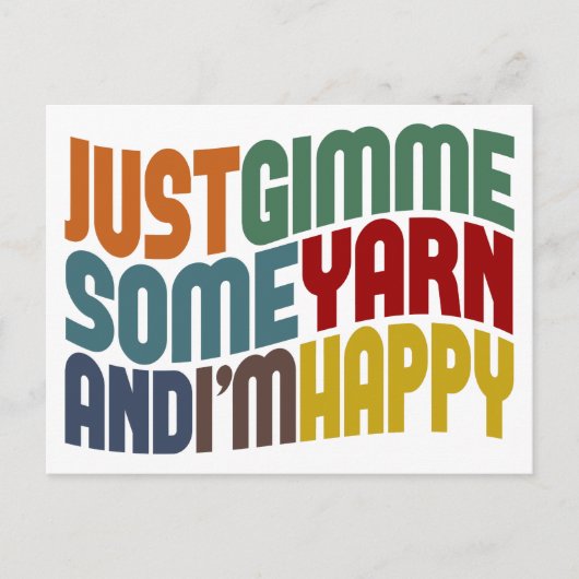 Gimme some Yarn Briefkaart (Voorkant)