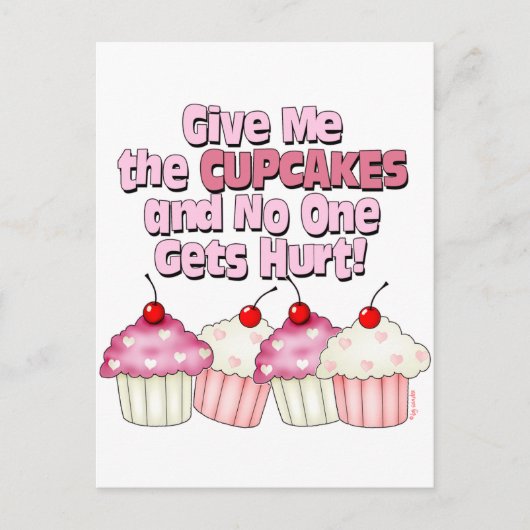 Gimme the Cupcakes Briefkaart (Voorkant)