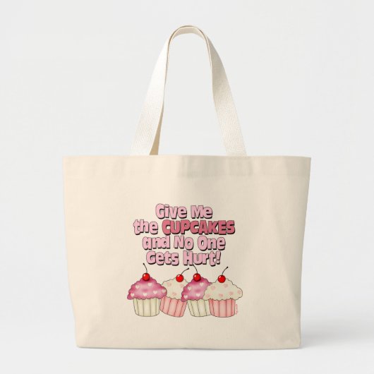 Gimme the Cupcakes Grote Tote Bag (Voorkant)
